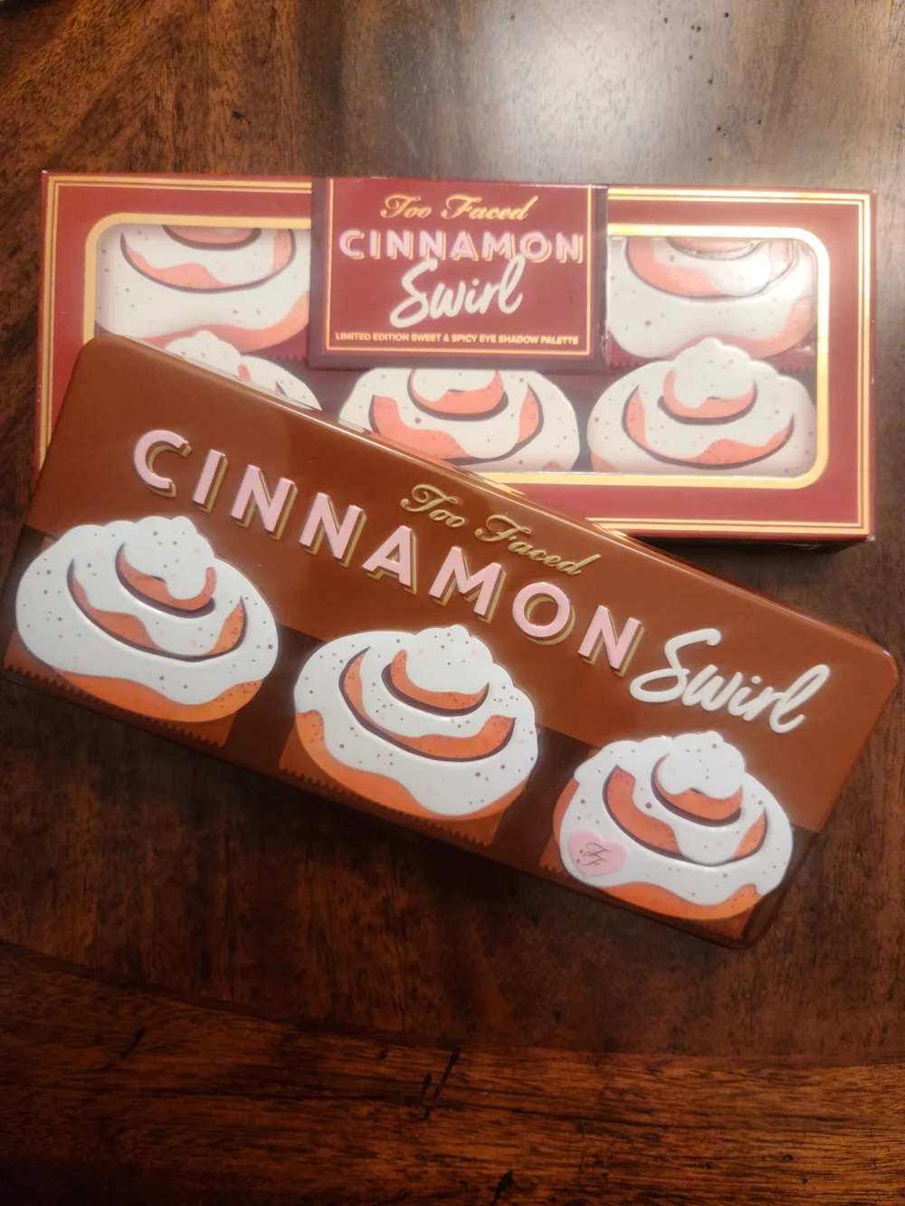 💋Iconic Too Faced Cinnamon Swirl Eyeshadow Palette💐Warm Neutral & Pink Shades